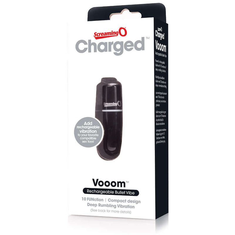 Screaming O Screaming O Charged Vooom Rechargeable Bullet Vibrator Black at $29.99