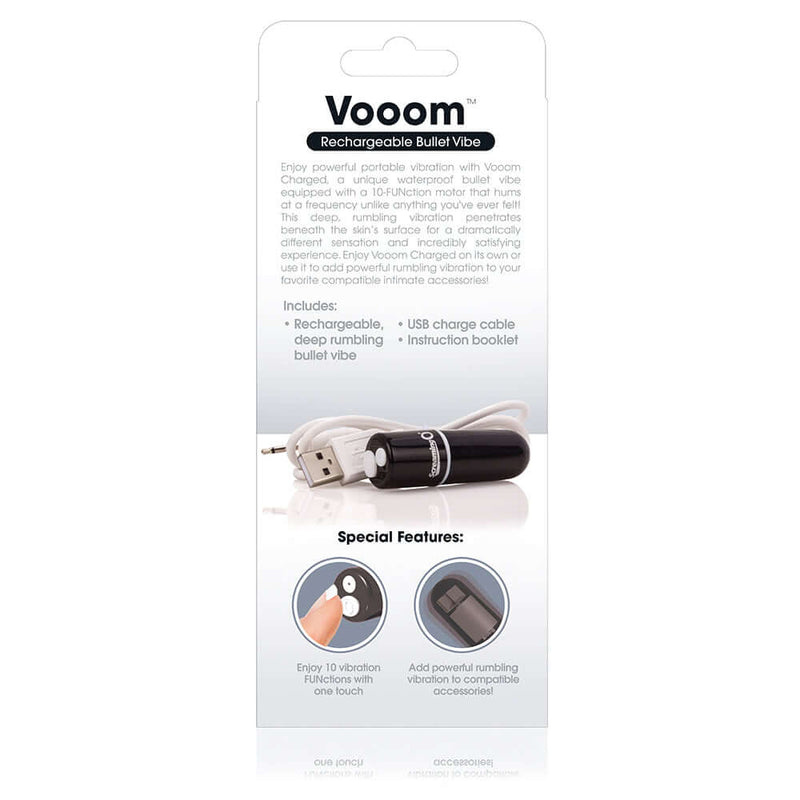 Screaming O Screaming O Charged Vooom Rechargeable Bullet Vibrator Black at $29.99