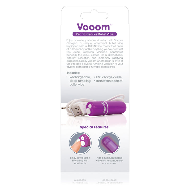 Screaming O Screaming O Charged Vooom Rechargeable Bullet Vibrator Purple at $25.99