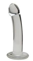 Blown Collection Basic Curve 6-Inch Handcrafted Borosilicate Glass Dong - Non-Porous, Easy to Clean, Compatible with All Lubricants