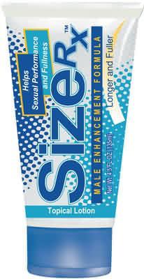 Size RX Male Enhancement Formula 4.5 Oz Topical Lotion for penis enlargement and improved firmness