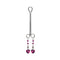 PHS INTERNATIONAL Bijoux De Cli Double Loop with Heart Charm and Fuchsia Beads at $11.99