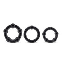 Blush Novelties Stay Hard Beaded Cock Rings Black 3 Pc at $4.99