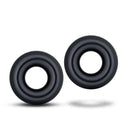 Blush Novelties Stay Hard Oversized Black Donut Cock Rings for Longer Erections - Two Rings Elastic and Durable
