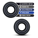 Blush Novelties Stay Hard Oversized Donut Rings - Black Elastomer Cock Rings features and benefits