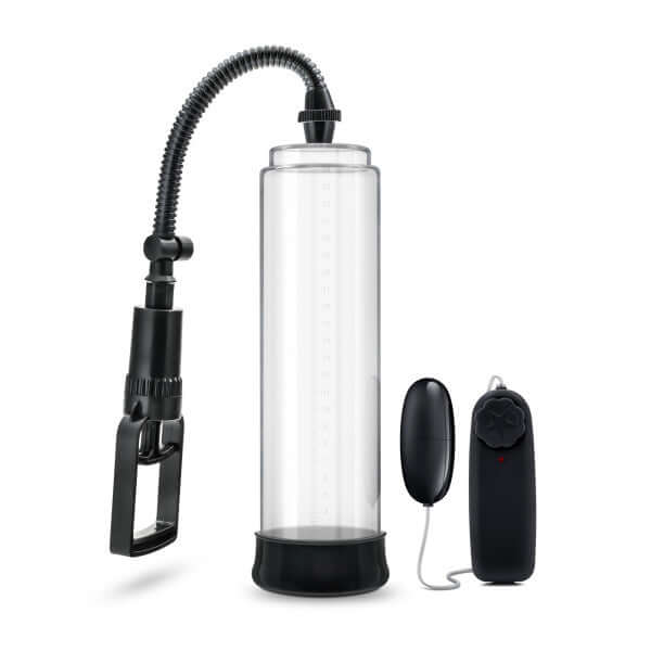 Blush Novelties Performance VX4 Penis Pump with vibration and trigger pump for enhanced pleasure and performance.