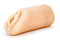 Realistic white flesh masturbator with ribbed canal and pleasure beads for intense stimulation. Perfect for on-the-go fun.