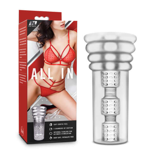 Blush Novelties M for Men All In male masturbator with box packaging