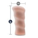 X5 Men The Back Door Ass Masturbator, vanilla beige, 5 inches tall, 2.25 inches wide, realistic stroker for intense sensation.