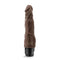 Dr. Skin Cock Vibe 4 Chocolate Brown Realistic Vibrating Dildo with Veins and Clitoral Nubs, 8 Inches, Twist Dial Base for Multi-Speed Vibration