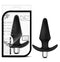 Luxe Discover Black Anal Plug by Blush Novelties with 10 vibrating functions in packaging and product display.