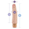 Dr. Skin Cock Vibe 14 Realistic Vibrator - Beige, 8 inches, 6.75-inch insertable length, 2-inch width, 6.25-inch girth.