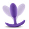 Luxe Wearable Vibra Slim Plug in Medium Purple by Blush Novelties designed for silent, battery-free pleasurable sensations.