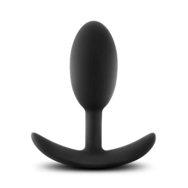 Luxe Wearable Vibra Slim Plug Medium Black - Self-Propelled Vibrations by Blush Novelties