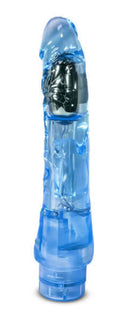 Naturally Yours Mambo Vibe Blue realistic curved vibrator for intense stimulation with multiple vibration speeds and jelly design.