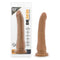 Dr Skin Basic 8.5 inches Mocha Tan Dildo with packaging showing realistic design and suction cup base.