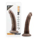 Blush Novelties Dr Skin 7.5 inches Cock With Suction Cup Base Chocolate Brown at $14.99