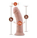 Blush Novelties Dr Skin 8 inches Cock With Suction Cup Base Vanilla Beige at $23.99