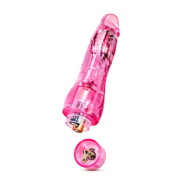 Naturally Yours Fantasy Vibe Pink 8.5" Waterproof Vibrator with Bendable Shaft featuring a vibrating bullet near the tip of the shaft