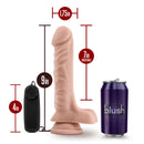 Blush Novelties Dr. Skin Dr. James 9 Inches Vibrating Cock with Suction Cup Vanilla Beige at $29.99