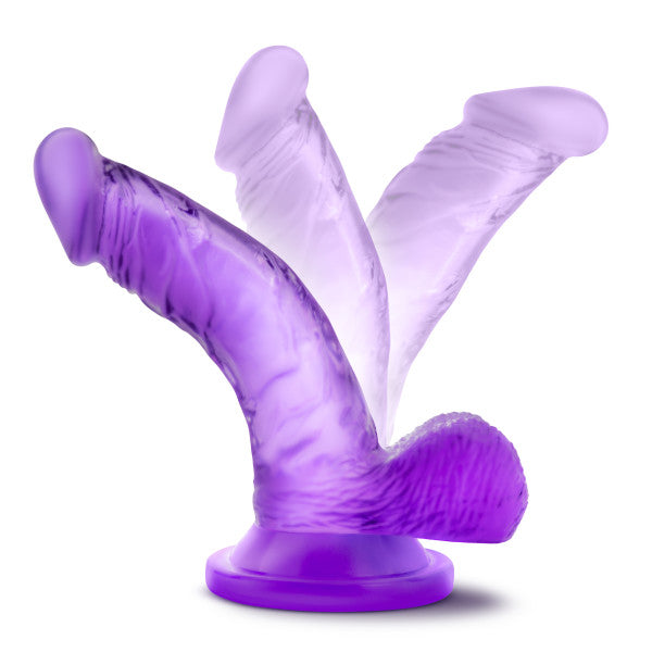 Blush Novelties Naturally Yours 4 Inches Mini Cock Purple Realistic Dildo at $10.99