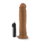 Dr. Skin Dr. Throb 9.5 Inch Vibrating Realistic Cock with Suction Cup in Mocha Tan with remote controller.
