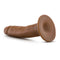 Dr. Skin 5.5" realistic dildo in mocha tan with suction cup, harness compatible, by Blush Novelties.