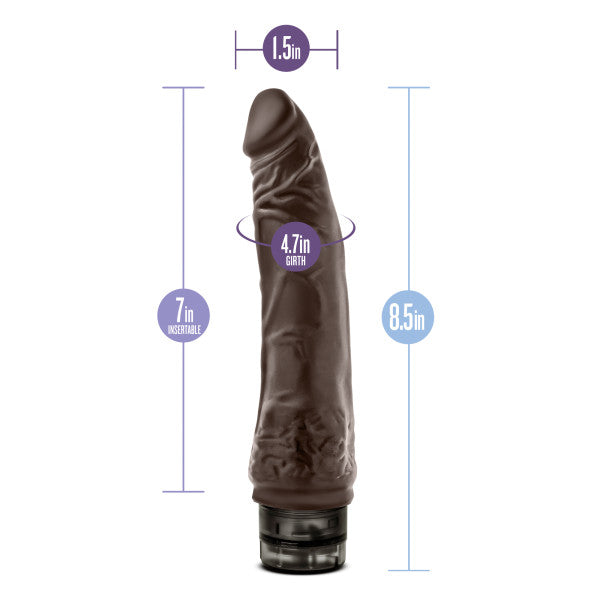 Blush Novelties Mr Skin is becoming Dr Skin Vibe 7 Chocolate 8.5 inches Brown Vibrating Dildo at $17.99