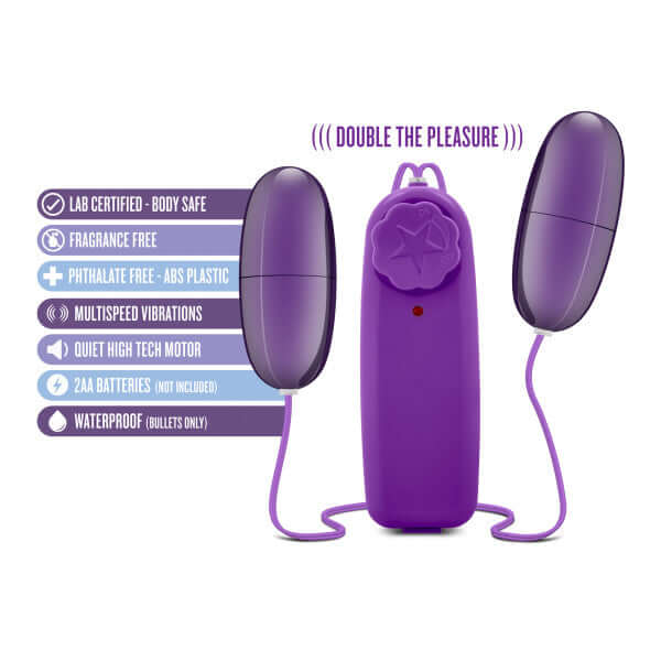 Blush Novelties B YOURS DOUBLE POP EGGS PLUM at $8.99