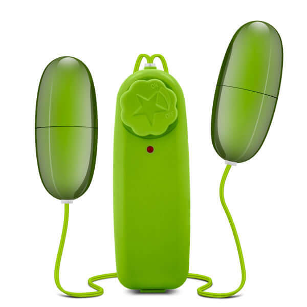Blush Novelties B Yours Double Pop Eggs Lime Green Vibrating Bullet at $8.99