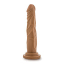 Dr. Skin Realistic Cock 7.5-inch Mocha Tan dildo with suction cup base for hands-free use and strap-on compatibility.
