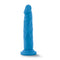 Neo 7.5 Inches Dual Density Neon Blue Dildo with Suction Cup Base