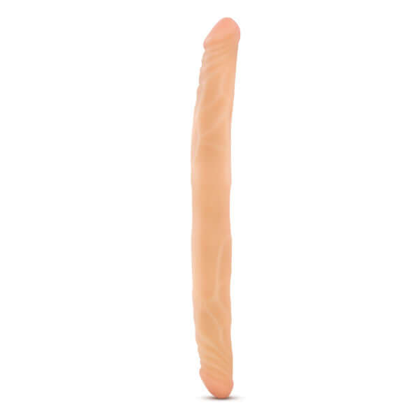 Blush Novelties B Yours 14 inches Beige Double Dildo with realistic texture for couples and solo users.