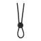 Black Stay Hard Silicone Loop Cock Ring with adjustable lasso-style locking slide for enhanced performance and pleasure.