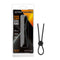 Stay Hard Silicone Loop Cock Ring in packaging and standalone, adjustable black silicone for performance and pleasure