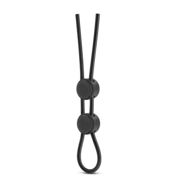 Blush Novelties Stay Hard Silicone Double Loop Cock Ring Black at $7.99