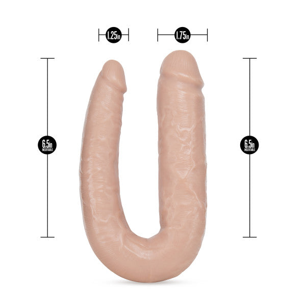 Blush Novelties Dr. Skin Dr. Double 18 inches Dildo Vanilla Beige at $29.99