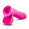 Pink 7 inch realistic dildo with suction cup base from Blush Novelties, featuring Sensa Feel Dual Density technology and harness compatibility