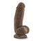 Blush Novelties Au Naturel 7 inches Sensa Feel Fat Boy Chocolate Realistic Brown Dildo at $29.99