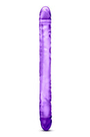 Blush Novelties B Yours 18-Inch Double Dildo in Purple with realistic feel and body-safe material