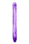 Blush Novelties B Yours 18-Inch Double Dildo in Purple with realistic feel and body-safe material