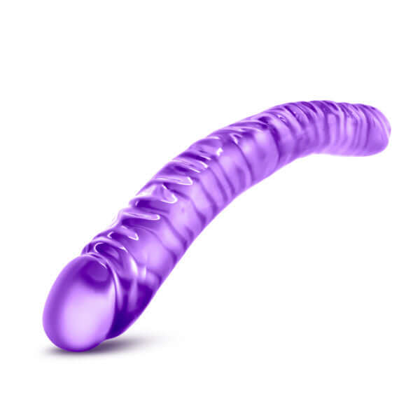 Blush Novelties B Yours 18-Inch Purple Double Dildo, Realistic Texture, Body-Safe, Easy to Clean