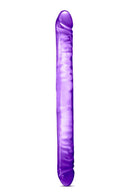 Blush Novelties B Yours 18-Inch Double Dildo in Purple with realistic feel and body-safe material