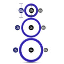 Blush Novelties Performance VS4 Pure Premium Silicone Cock Ring Set Indigo Blue at $6.99
