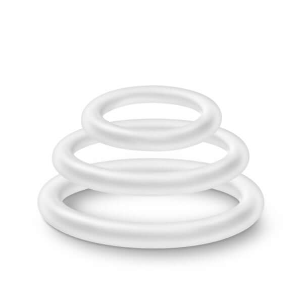 Blush Novelties PERFORMANCE VS4 PURE PREMIUM SILICONE COCKRING SET WHITE at $6.99