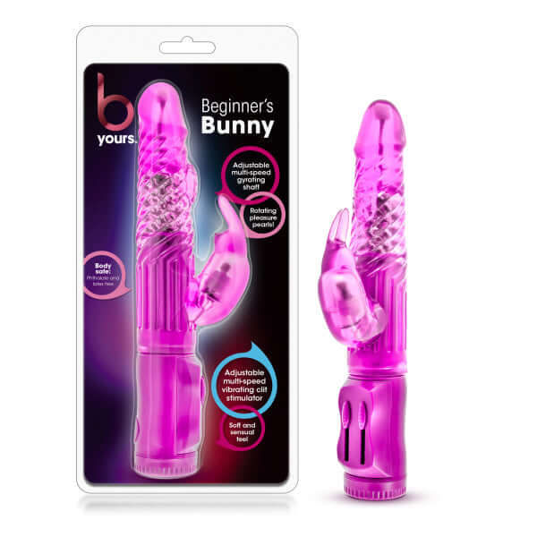 Blush Novelties B Yours Beginner's Bunny Pink Rabbit Style Vibrator at $21.99