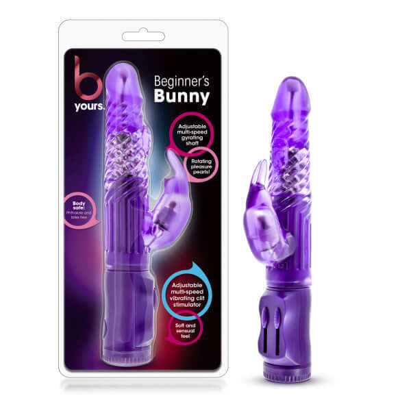 Blush Novelties B Yours Beginner's Bunny Purple Rabbit Style Vibrator at $21.99