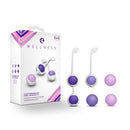 Wellness Kegel Training System by Blush Novelties in purple with adjustable silicone weights for pelvic muscle strengthening.