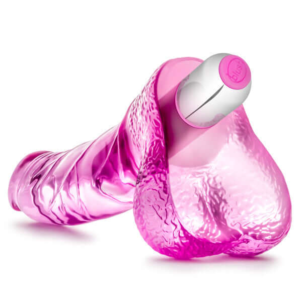 Blush Novelties Naturally Yours Vibrating Ding Dong Pink Realistic Dildo at $20.99