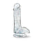 Naturally Yours 6" Glitter Cock Sparkling Clear Dildo